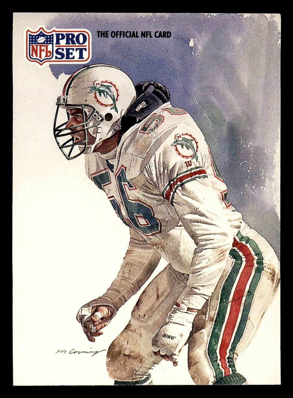 1991 Pro Set #422 John Offerdahl Football Card Miami Dolphins